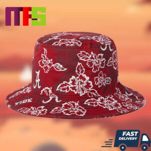 Alabama Crimson Tide NCAA Team Roll Tide Logo Hawaiian Pattern Bucket Hat