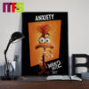 Anger In Inside Out 2 June 14th 2024 Home Decor Poster Canvas