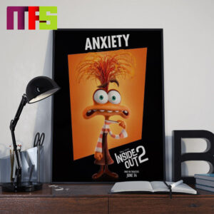Anxiety Inside Out 2 New Character On June 14th 2024 Home Decor Poster Canvas