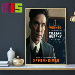 Best Actor In A Leading Role Goes To Cillian Murphy Oppenheimer Oscar 2024 Home Decor Poster Canvas