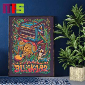 Blink-182 Auckland New Zealand At Spark Arena On March 2nd 2024 Home Decor Poster Canvas
