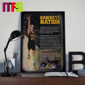 Caitlin Clark Announces She Is Going To The 2024 WNBA After This Season Home Decor Poster Canvas