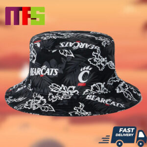 Cincinnati Bearcats NCAA Team White Hibiscus Hawaiian Bucket Hat Cincinnati Bearcats NCAA Team White Hibiscus Hawaiian Bucket Hat