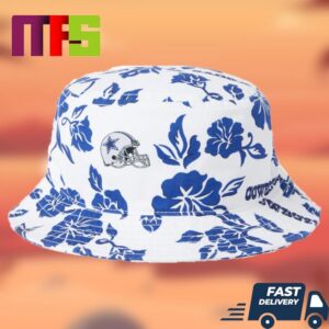 Dallas Cowboys NFL Team Helmets White Blue Summer Bucket Hat