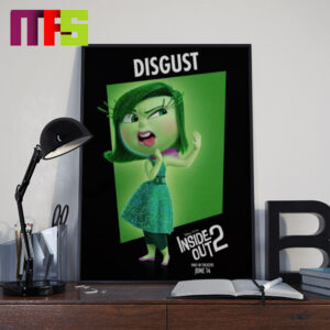 Disgust In Inside Out 2 June 14th 2024 Home Decoration Poster Canvas