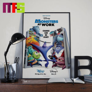 First poster for Monsters At Work Season 2 Change Can Be Scary Home Decor Poster Canvas