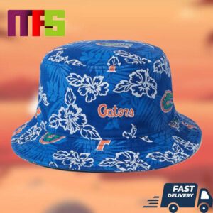 Florida Gators NCAA Team Hibiscus White Flowers Pattern Logo Bucket Hat Florida Gators NCAA Team Hibiscus White Flowers Pattern Logo Bucket Hat