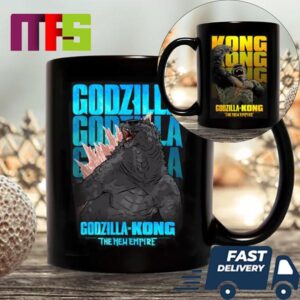 Godzilla x Kong The New Empire Blue Godzilla And Yellow Kong Comics Style Classic Mug