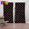 Gucci Logo Color Skulls Roses And Kingsnakes Luxury In Black Window Curtains