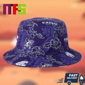 Kansas State Wildcats NCAA Team Willie The Wildcat Mascot Purple Bucket Hat