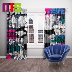 Kaws Graffiti Artwork Hypebeast Fashion Money Game Home Decor Window Curtains