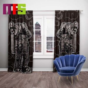 Kaws Holiday Space Shy Astronaut Home Decor Window Curtains