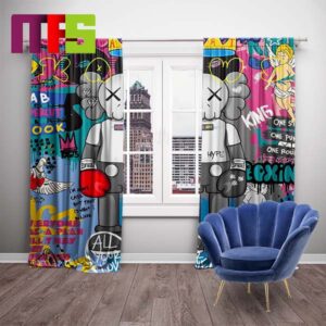 Kaws Hypebeast King Graffiti Art Luxury Window Curtains