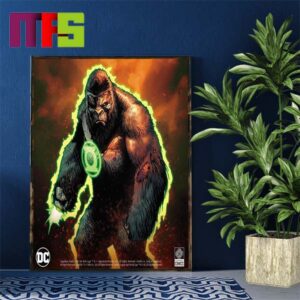 Kong As A Green Lantern On The Cover Of Justice League Vs Godzilla Vs Kong Home Decor Poster Canvas
