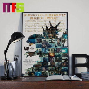 New Poster For Godzilla Minus One Celebrating All Of The Film Award Wins Home Decor Poster Canvas