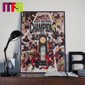 Ohio State Buckeyes 2024 NCAA Women Ice Hockey National Champions Home Decor Poster Canvas