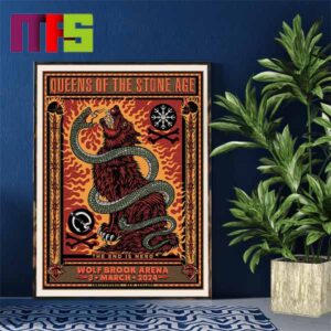 Queens Of The Stone Age Christchurch New Zealand At Wolf Brook Arena On March 3rd 2024 Home Decor Poster Canvas