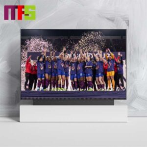 USA 2024 Concacaf W Gold Cup Champions USWNT Players Lifting Gold Cup Trophy Home Decor Poster Canvas