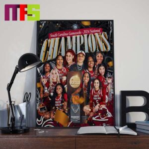 2024 NCAA National Women’s Basketball Champions South Carolina Gamecocks March Madness Home Decor Poster Canvas