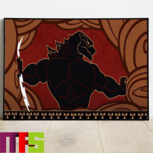 Godzilla As Zeus In Hercules 1997 Disney Film Greek Art Style Home Decor Poster Canvas