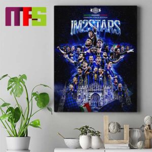 Inter Milan 2023-2024 Series A Champions Home Decor Poster Canvas