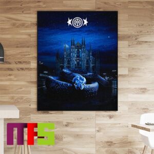 Inter Milan Tu sei il vanto di Milano 2023-2024 Series A Champions 2 Stars Home Decor Poster Canvas