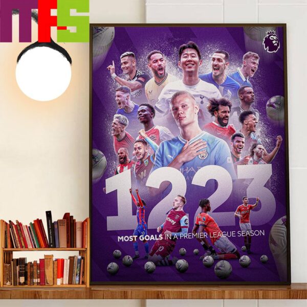 2023-2024 Most Goals In A Premier League Season With 1223 Goals Home Decorations Poster Canvas