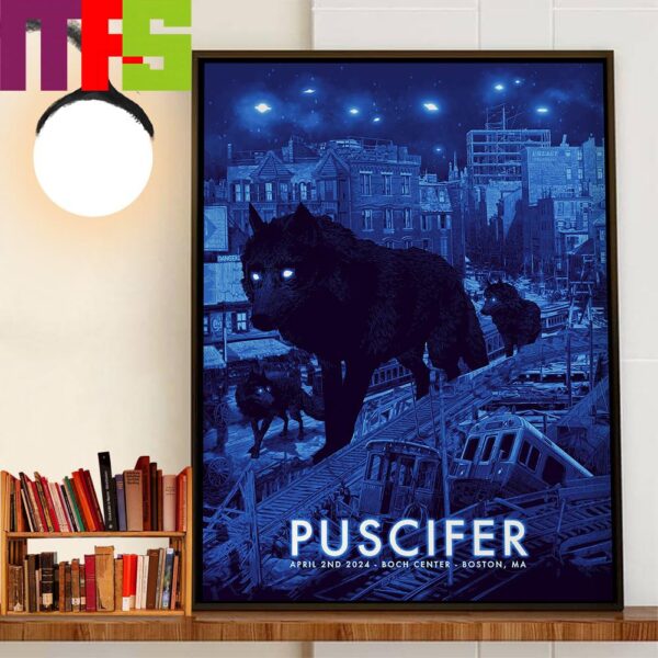 A Limited-Edition Puscifer Poster At Boch Center Boston MA April 2nd 2024 Wall Decor Poster Canvas