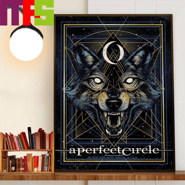 A Perfect Circle Poster At The Red Rocks Amphitheatre Morrison CO April 25th 2024 Wall Decor Poster Canvas