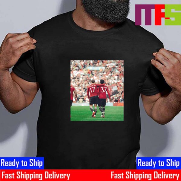 Alejandro Garnacho And Kobbie Mainoo Goals For Manchester United 2023-2024 FA Cup Champions Essential T-Shirt