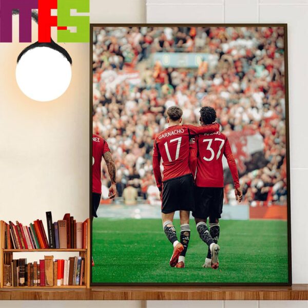 Alejandro Garnacho And Kobbie Mainoo Goals For Manchester United 2023-2024 FA Cup Champions Wall Art Decor Poster Canvas