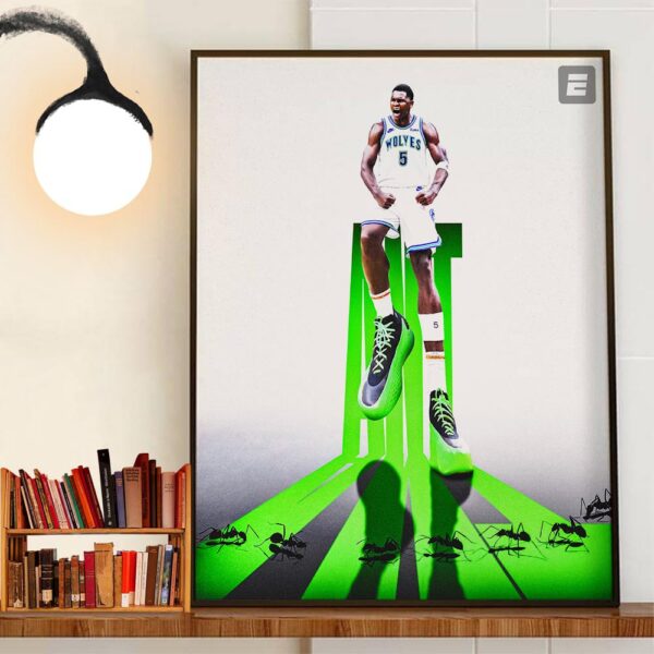 Ant Man Anthony Edwards 43 Points In Game 1 NBA Playoffs 2024 Wall Decor Poster Canvas