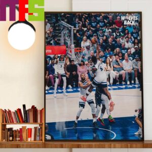 Anthony Edwards Poster Dunk At Game 3 Western Conference Final Minnesota Timberwolves Vs Dallas Mavericks 2024 NBA Playoffs Wall Art Decor Poster Canvas