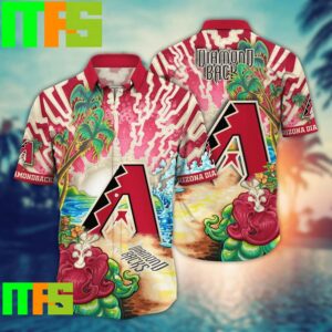 Arizona Diamondbacks Flowers Coconut Tree Hawaiian Shirt Gifts For Men And Women Hawaiian Shirt