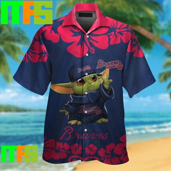 Baby Yoda Atlanta Braves Tropical Hawaiian Shirt Gifts For Men And Women Hawaiian Shirt