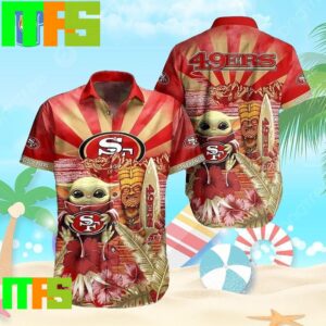 Baby Yoda Star Wars Loves NFL San Francisco 49Ers Hawaiian Shirt Gifts For Men And Women Hawaiian Shirt