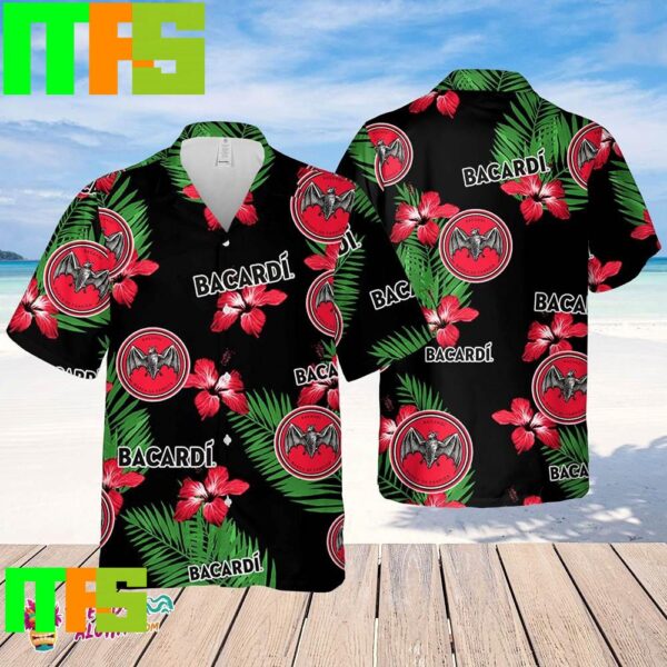 Bacardi Bat And Hibiscus Flower Tropcical Beach Hawaiian Shirt Gifts For Men And Women Hawaiian Shirt