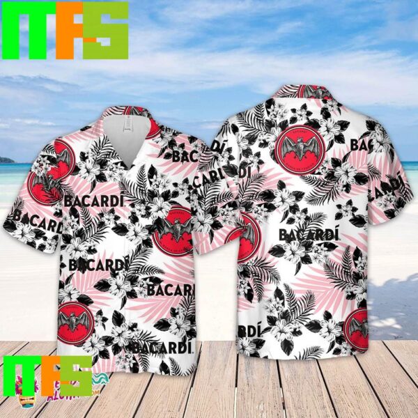 Bacardi Bat And Tropical Flowers Hawaiian Shirt Gifts For Men And Women Hawaiian Shirt