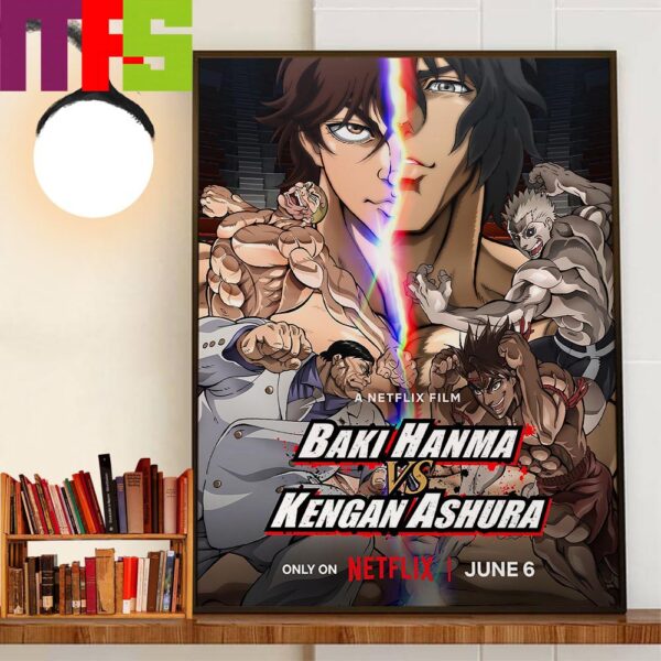 Baki Hanma Vs Kengan Ashura Anime Film New Key Visual Wall Decor Poster Canvas