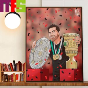 Bayer Leverkusen Win The DFB Pokal And Do The Domestic Double Wall Art Decor Poster Canvas Bayer Leverkusen Win The DFB Pokal And Do The Domestic Double Wall Art Decor Poster Canvas