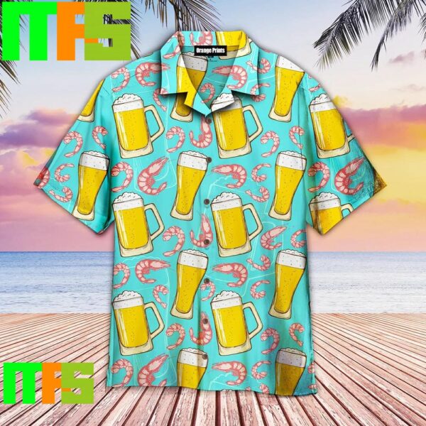 Beer And Shrimps Trendy Hawaiian Shirt Gifts For Men And Women Hawaiian Shirt