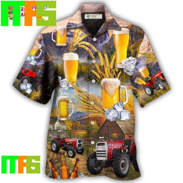 Beer And Tractor Autumn Farm Life Hawaiian Shirt Gifts For Men And Women Hawaiian Shirt