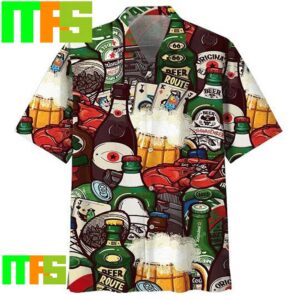 Beer Bottles With Lobster Pattern Hawaiian Shirt Gifts For Men And Women Hawaiian Shirt