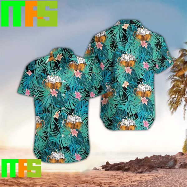 Beer Coconut Tree Flowers Tropical Hawaiian Shirt Gifts For Men And Women Hawaiian Shirt