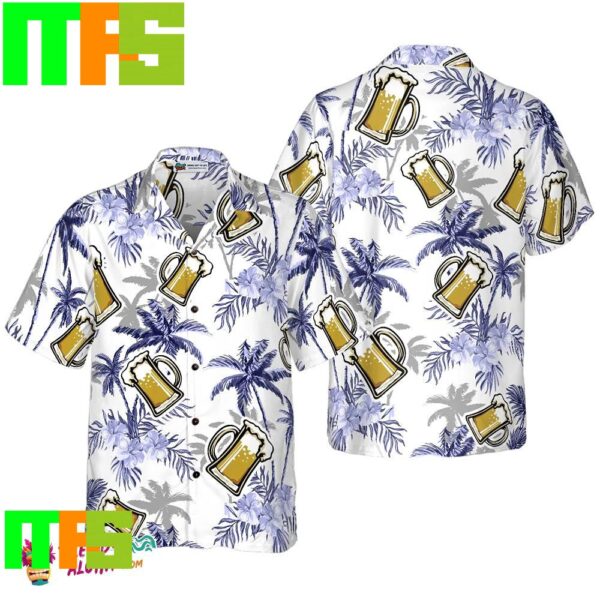 Beer Coconut Tree Hawaiian White Shirt Gifts For Men And Women Hawaiian Shirt