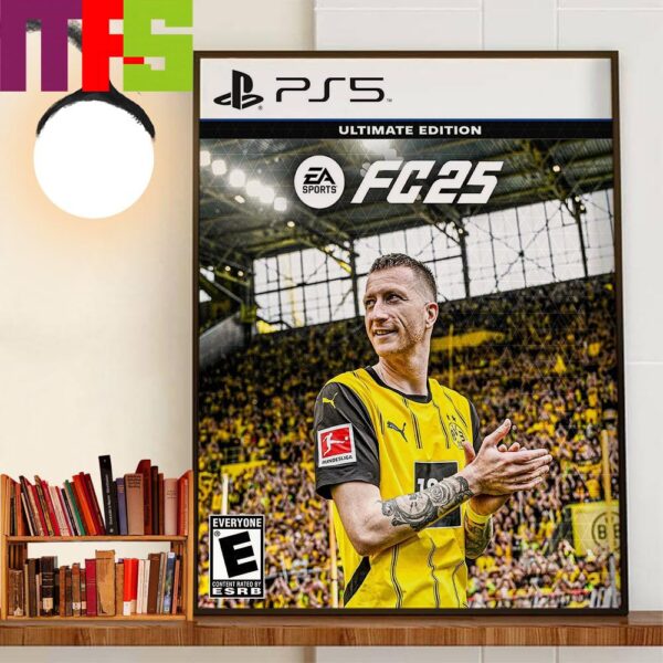 Borussia Dortmund Player Marco Reus In EA Sports FC 25 Ultimate Edition On PS 5 Home Decorations Poster Canvas