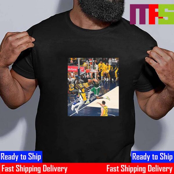 Boston Celtics Jayson Tatum Poster Dunk Pascal Siakam Indiana Pacers In Game 4 Of The Eastern Conference Finals 2024 NBA Playoffs Essential T-Shirt