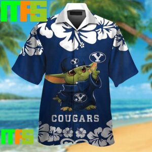 Byu Cougars Baby Yoda Tropical Hawaiian Shirt Gifts For Men And Women Hawaiian Shirt