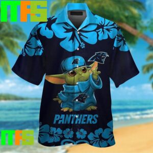 Carolina Panthers Baby Yoda Tropical Hawaiian Shirt Gifts For Men And Women Hawaiian Shirt