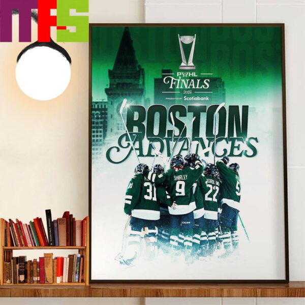 Chasing The Championship Boston Advances PWHL Finals 2024 Home Decor Poster Canvas